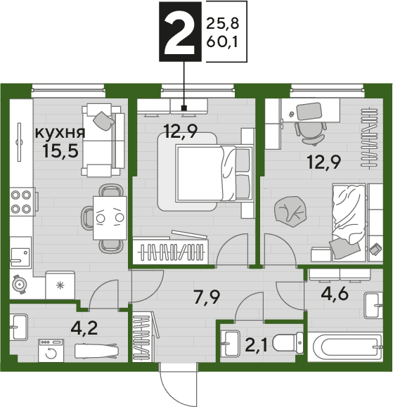 DOGMA PARK Краснодар — планировка 2