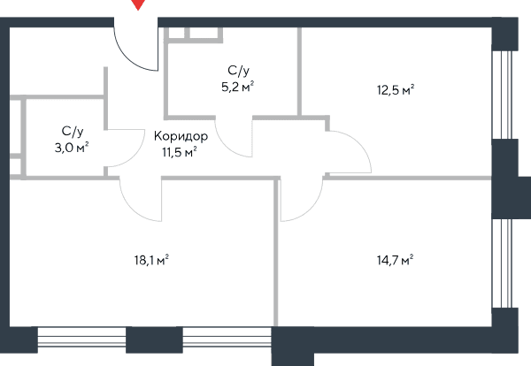 Riverpark Москва — планировка 3