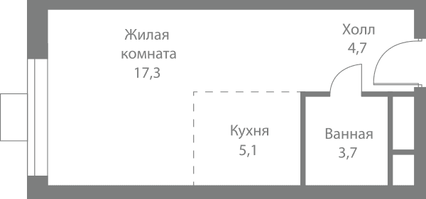 Stellar City Москва — планировка Студия