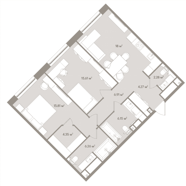 Doromille Москва — планировка 3