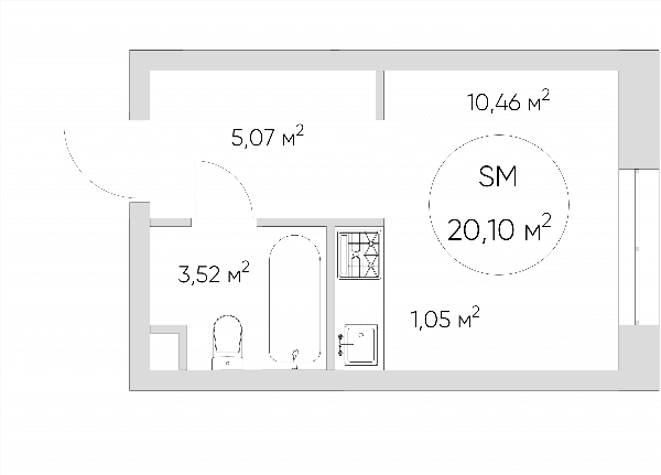 Nice loft Москва — планировка Студия