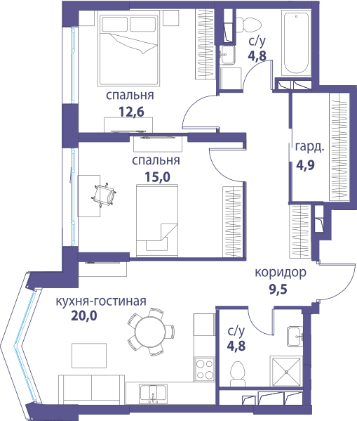 Символ, Вдохновение Москва — планировка 2
