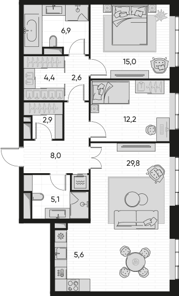 Pride-home Москва — планировка 3