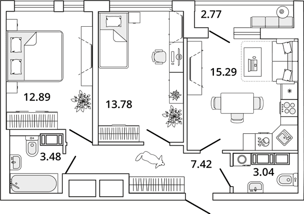 MASTER PLACE Санкт-Петербург — планировка 2