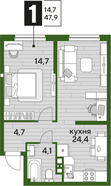 DOGMA PARK Краснодар — планировка 1