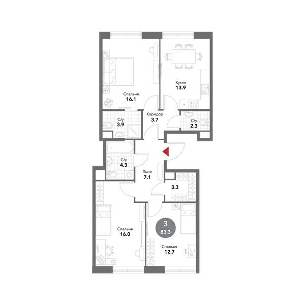 Voxhall Москва — планировка 3