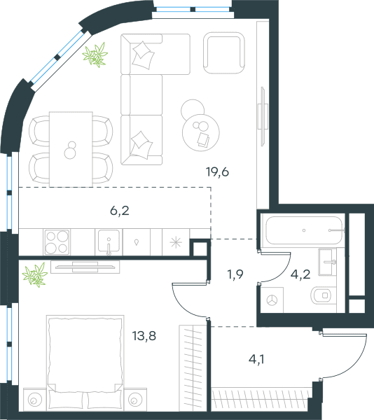 Level Нижегородская Москва — планировка 2