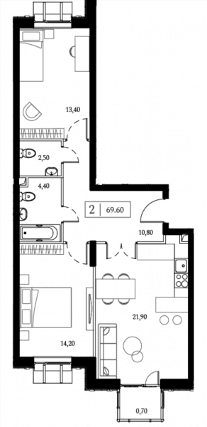 Dream Towers Москва — планировка 2