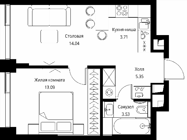 City Bay Москва — планировка 1