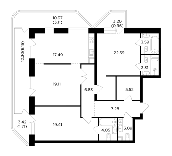 FORIVER Москва — планировка 3