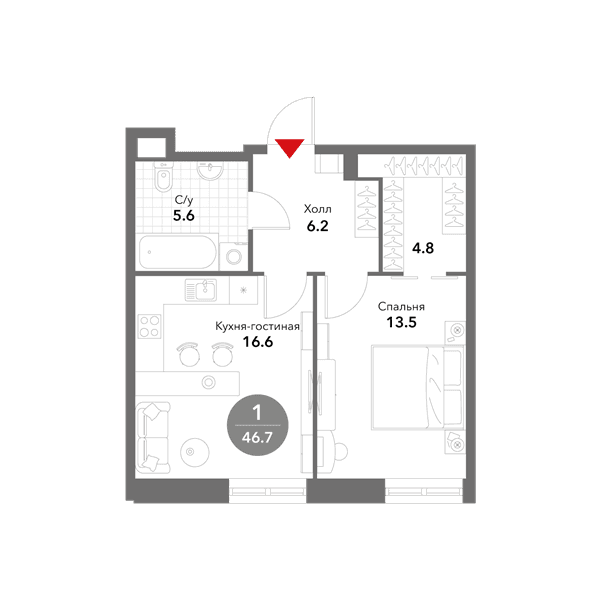 Voxhall Москва — планировка 1