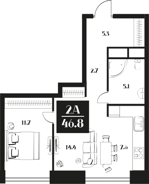 DECO Residence Москва — планировка 2