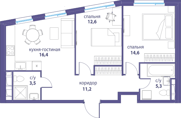 Символ, Независимость Москва — планировка 2