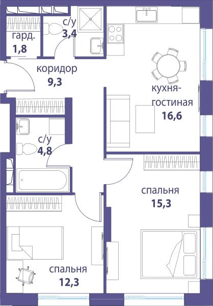 Символ, Вдохновение Москва — планировка 2