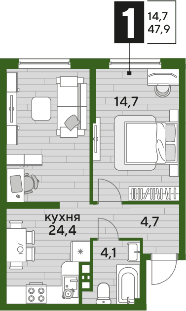 DOGMA PARK Краснодар — планировка 1