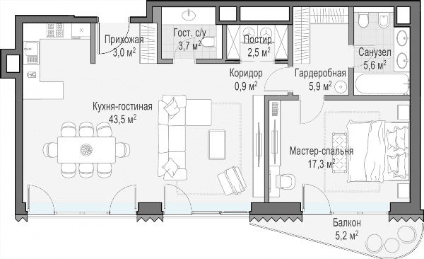 Лаврушинский Москва — планировка 2