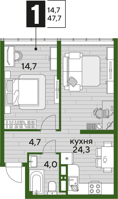 DOGMA PARK Краснодар — планировка 1