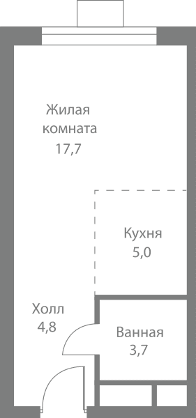 Stellar City Москва — планировка Студия