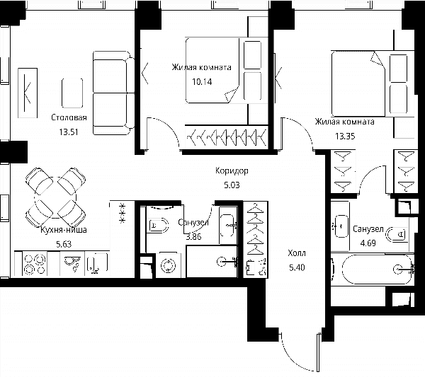 City Bay Москва — планировка 2