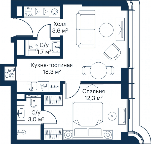 City Bay Москва — планировка 1