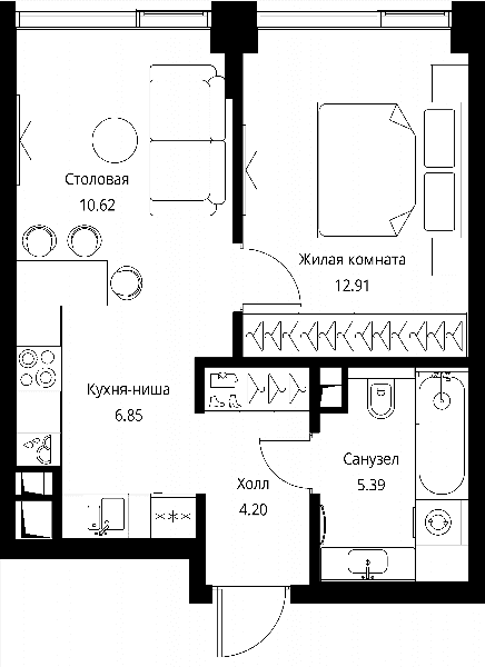 City Bay Москва — планировка 1