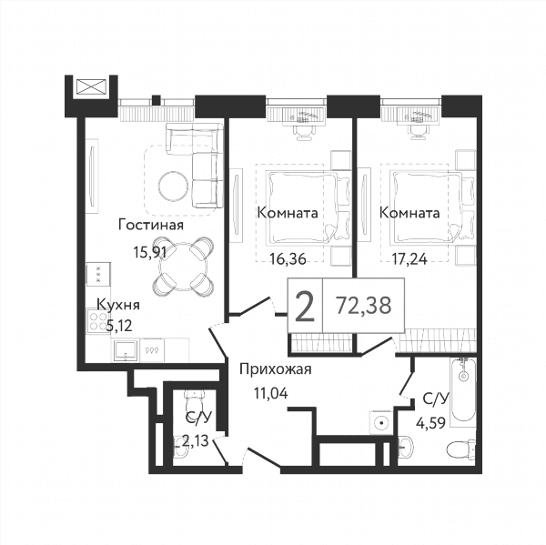 Dream Towers Москва — планировка 2