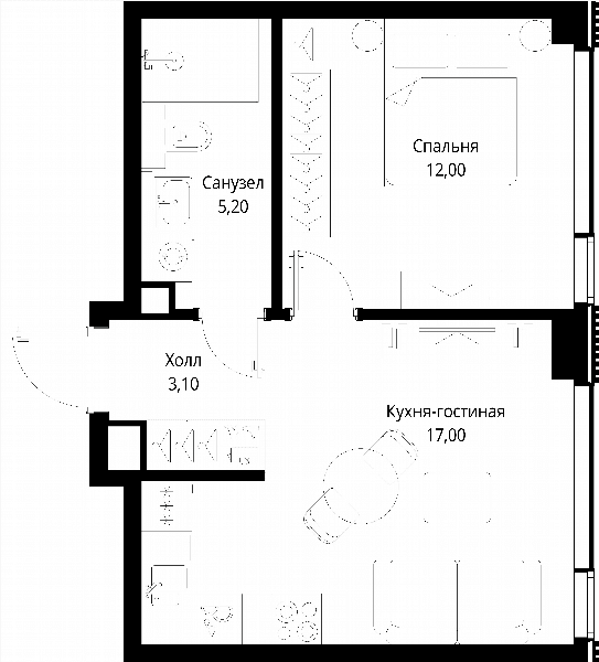 Cityzen Москва — планировка 1