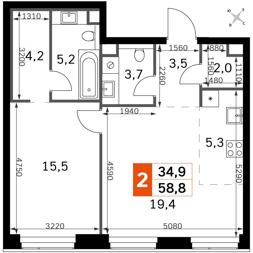 Amber City Москва — планировка 2