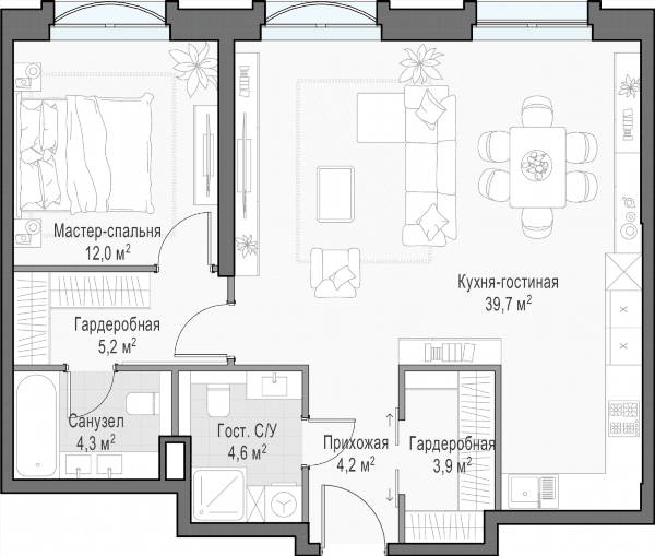 Достижение Москва — планировка 2