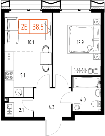 Skolkovo ONE Москва — планировка 2