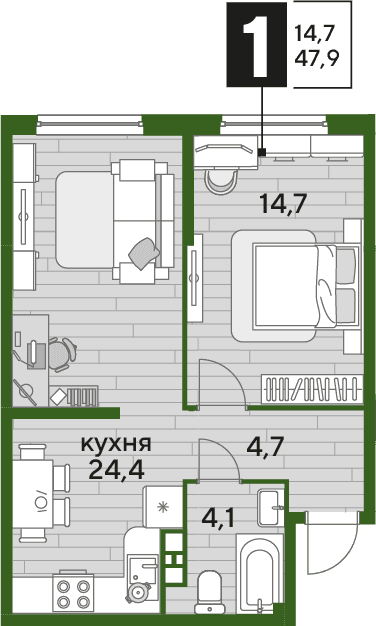 DOGMA PARK Краснодар — планировка 1