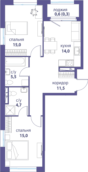 Символ, Вдохновение Москва — планировка 2