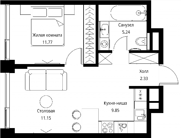 City Bay Москва — планировка 1