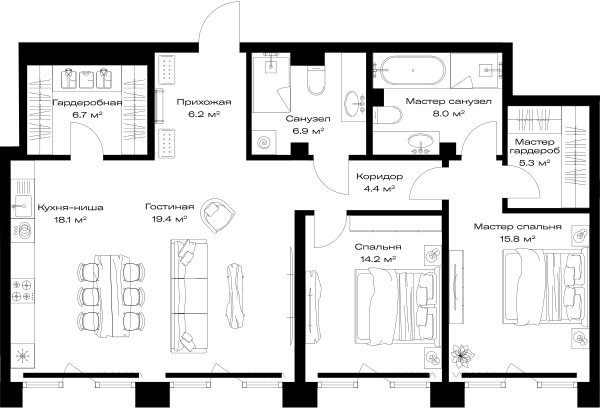 Opus-home Москва — планировка 2
