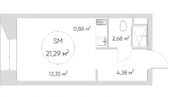 Nice loft Москва — планировка Студия