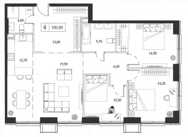 Dream Towers Москва — планировка 3