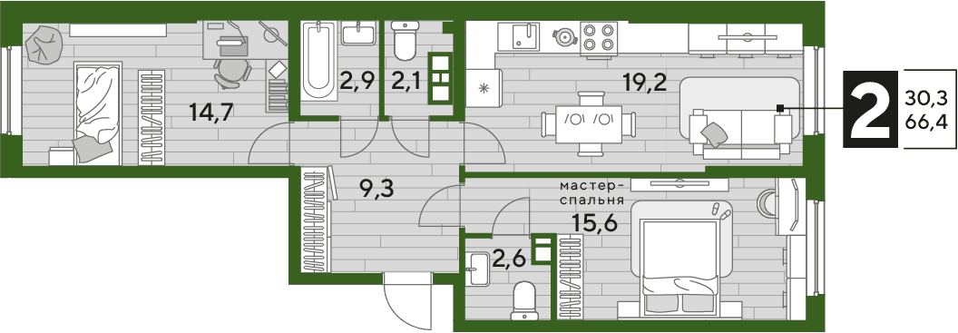 DOGMA PARK Краснодар — планировка 2