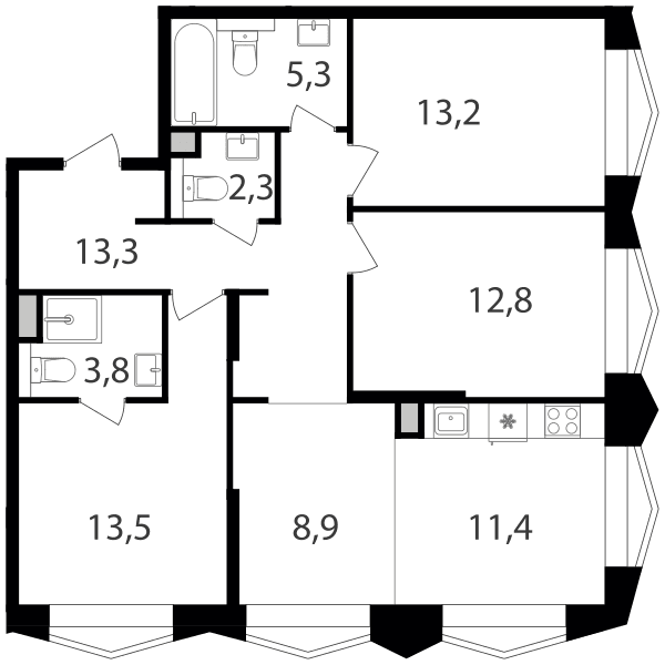 Петровский парк II Москва — планировка 3