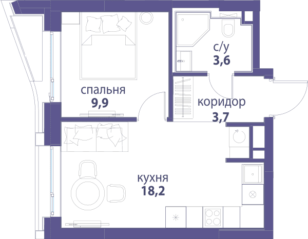 Символ, Вдохновение Москва — планировка 1