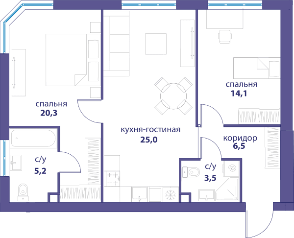 Событие, Событие-3 Москва — планировка 2