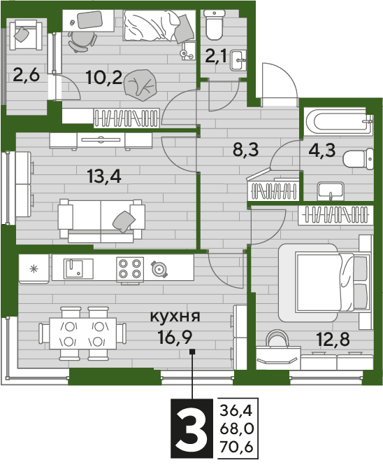 DOGMA PARK Краснодар — планировка 3