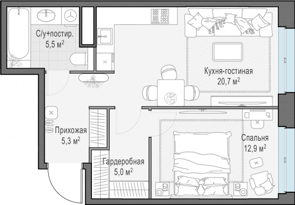 West Garden Москва — планировка 1