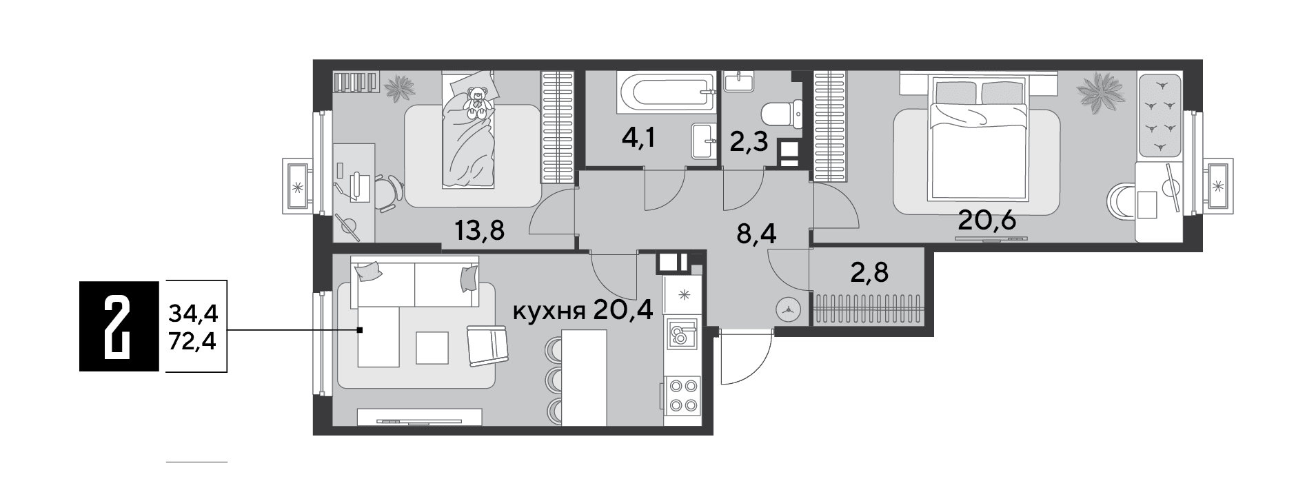 Парк Победы Краснодар — планировка 2