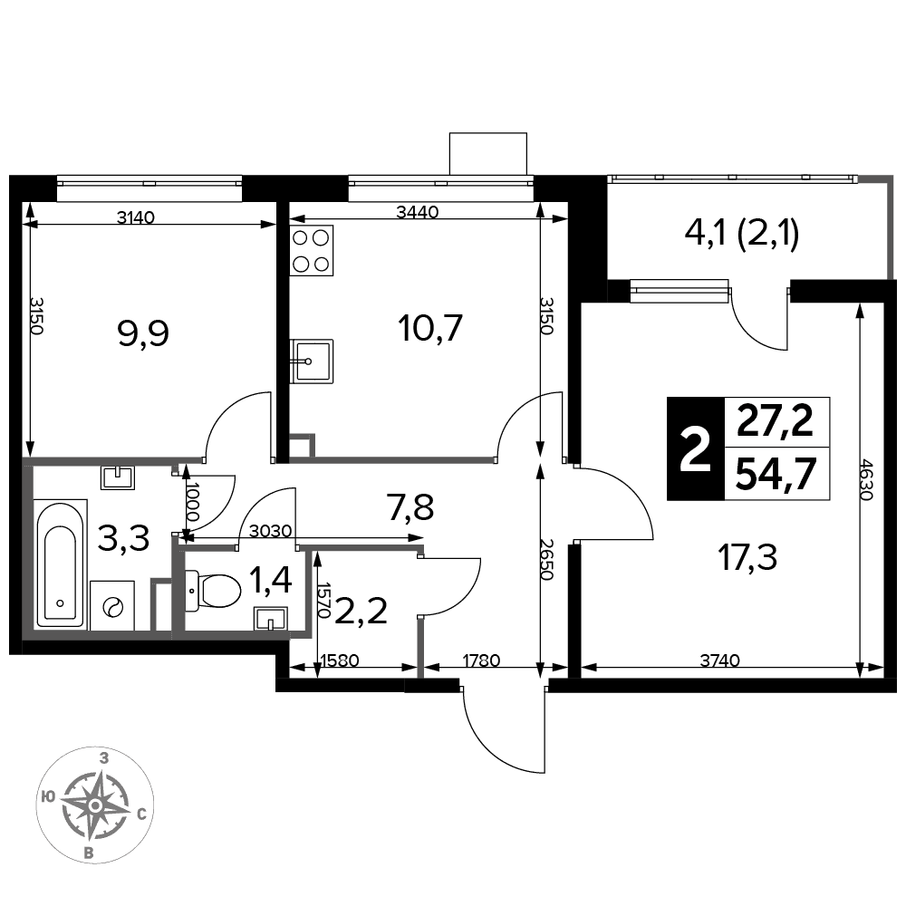 1-й Лермонтовский Люберцы — планировка 2