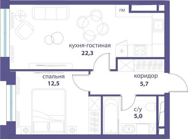 Событие, Событие-5 Москва — планировка 1