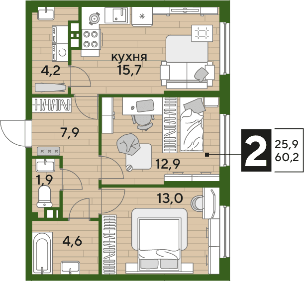 DOGMA PARK Краснодар — планировка 2