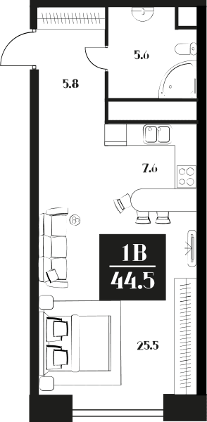 DECO Residence Москва — планировка Студия
