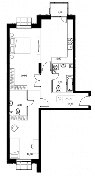 Dream Towers Москва — планировка 2