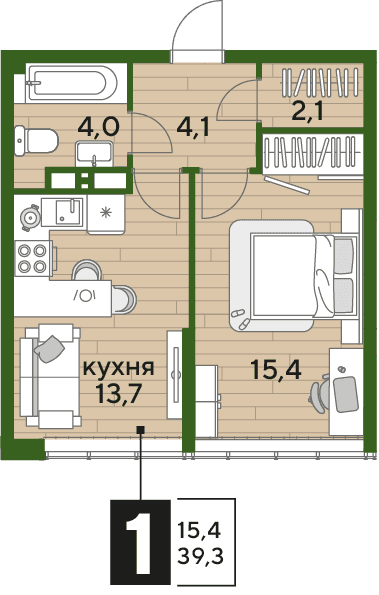 DOGMA PARK Краснодар — планировка 1