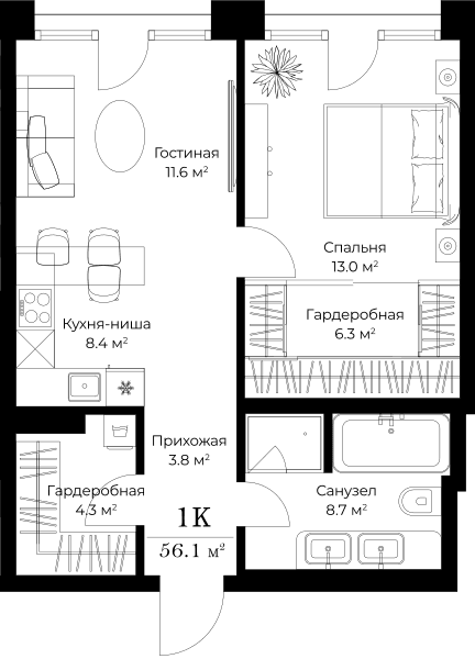 Opus-home Москва — планировка 1